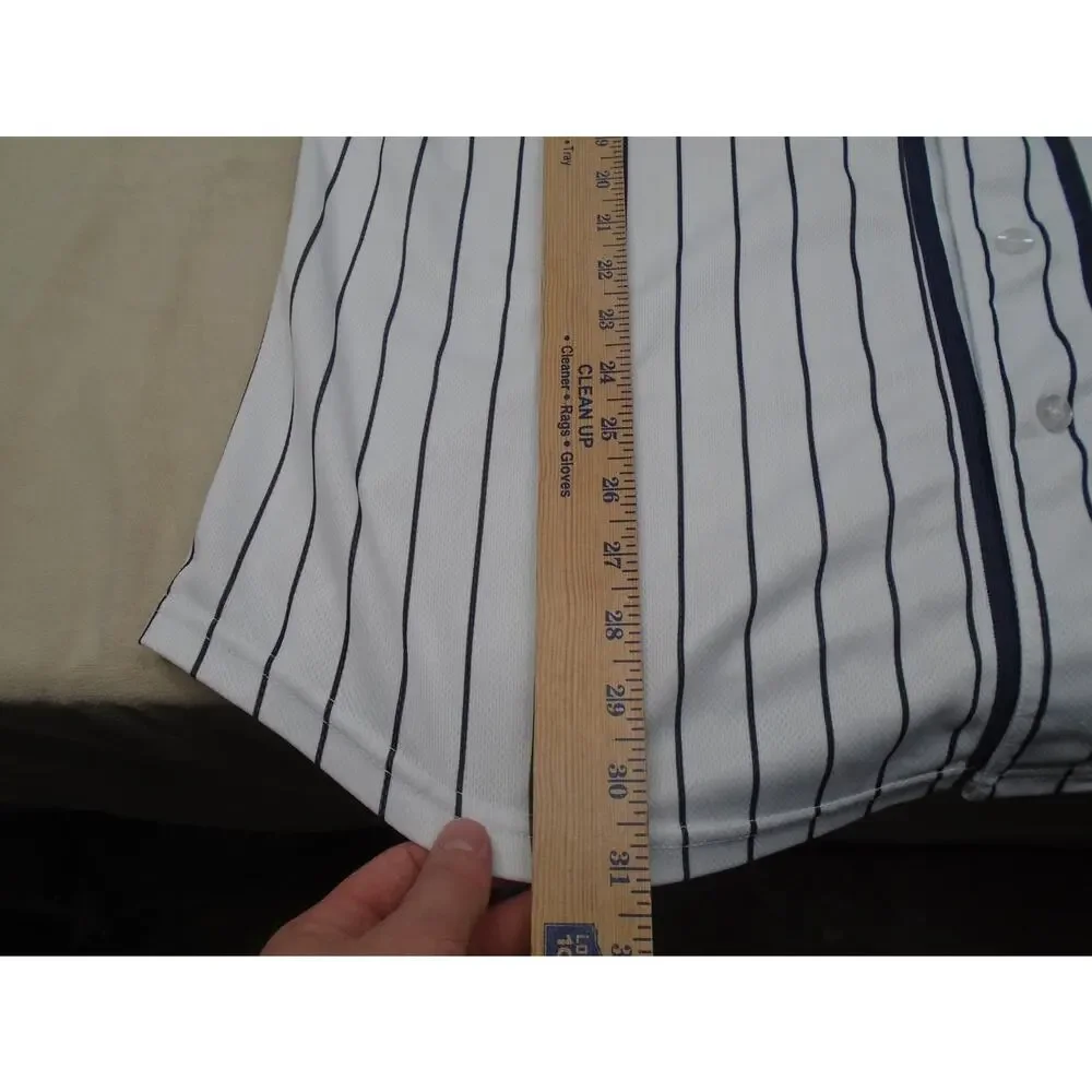 #9 Knights Movie Custom Stitched Baseball Jersey Men's XXXL White Striped - Picture 10 of 12